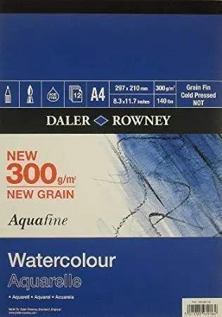 Daler - Rowney Aquafine Water Color Pad  A4 300gms The Stationers